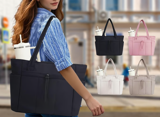 Ruime Shopper met Bekerhouder en Meerdere Vakken