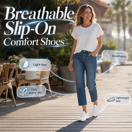 👟 👟 Дамски дишащи обувки тип "slip-on" за комфорт