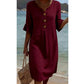🧊Rochie midi pentru femei, cu mâneci volănate și culoare uni😍👗