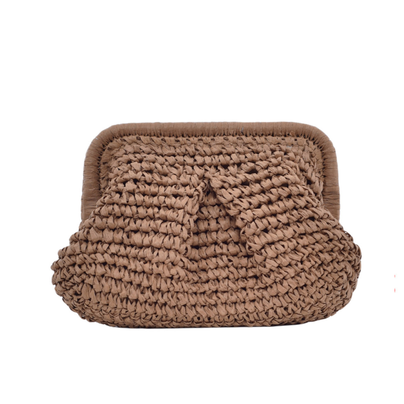 Handgeweven Stro Handtas met Gevlochten Design-12