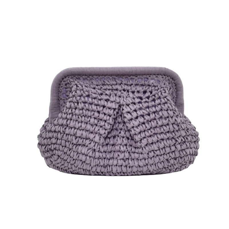 Handgeweven Stro Handtas met Gevlochten Design-14