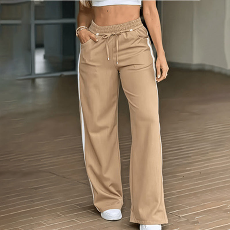 Sportieve High-Waist Broek met Wijde Pijpen-10
