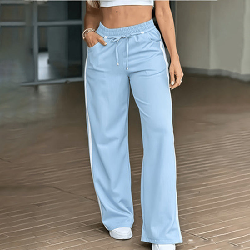 Sportieve High-Waist Broek met Wijde Pijpen-14