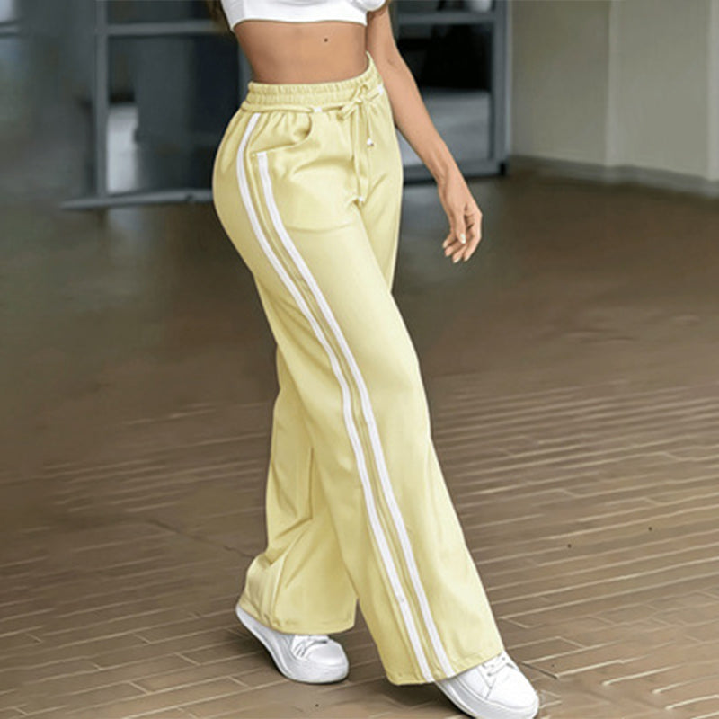 Sportieve High-Waist Broek met Wijde Pijpen-17