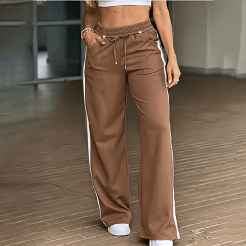 Sportieve High-Waist Broek met Wijde Pijpen-18