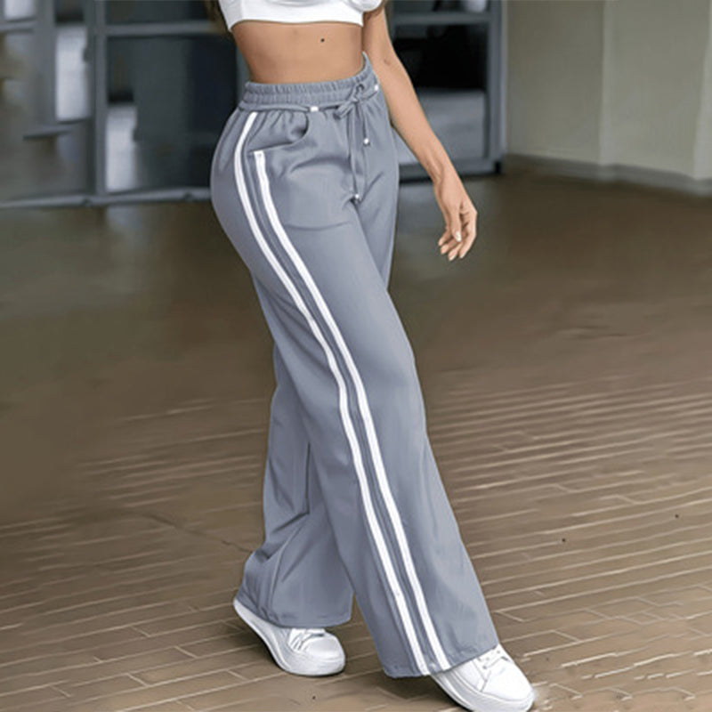 Sportieve High-Waist Broek met Wijde Pijpen-23