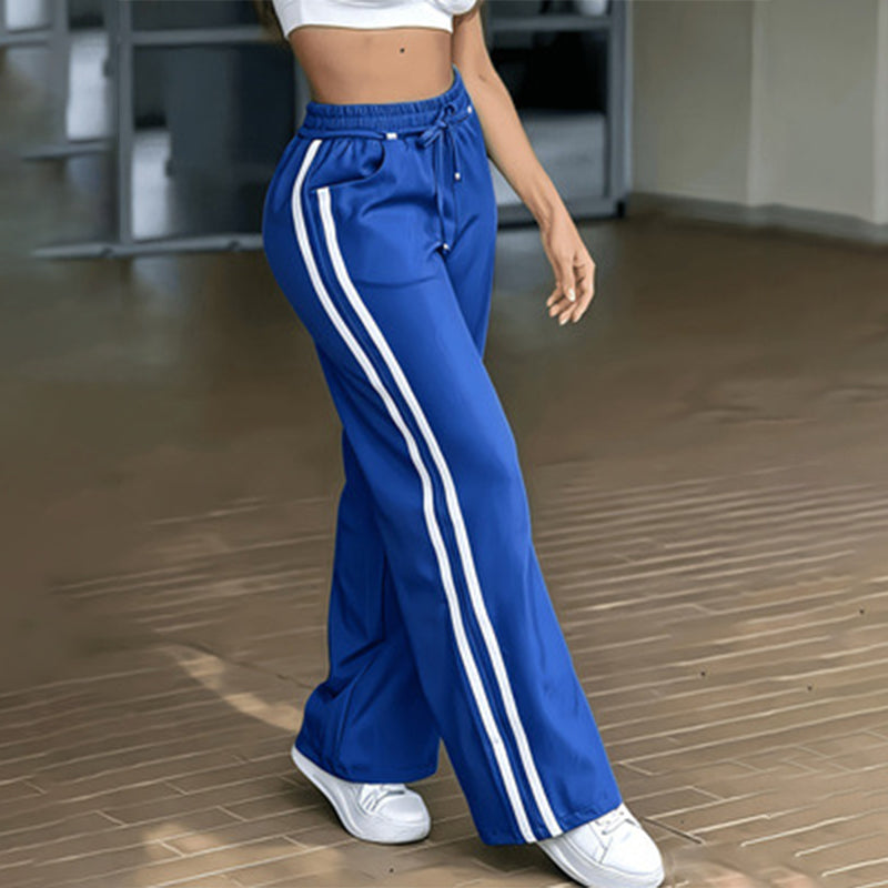 Sportieve High-Waist Broek met Wijde Pijpen-24