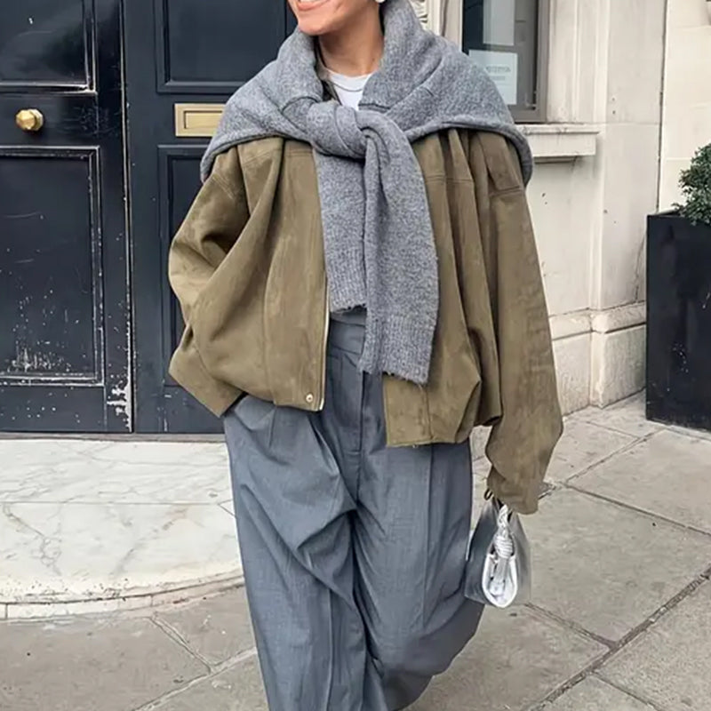 Oversized Suède-Look Bomberjack-2