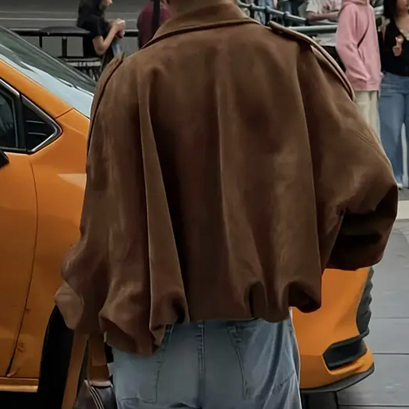Oversized Suède-Look Bomberjack-7