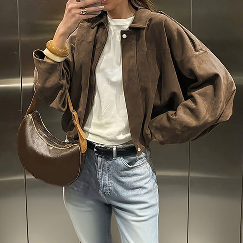 Oversized Suède-Look Bomberjack-9