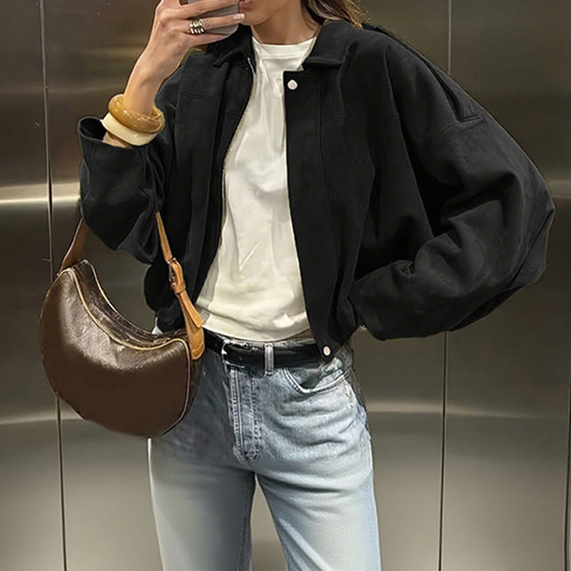 Oversized Suède-Look Bomberjack-10