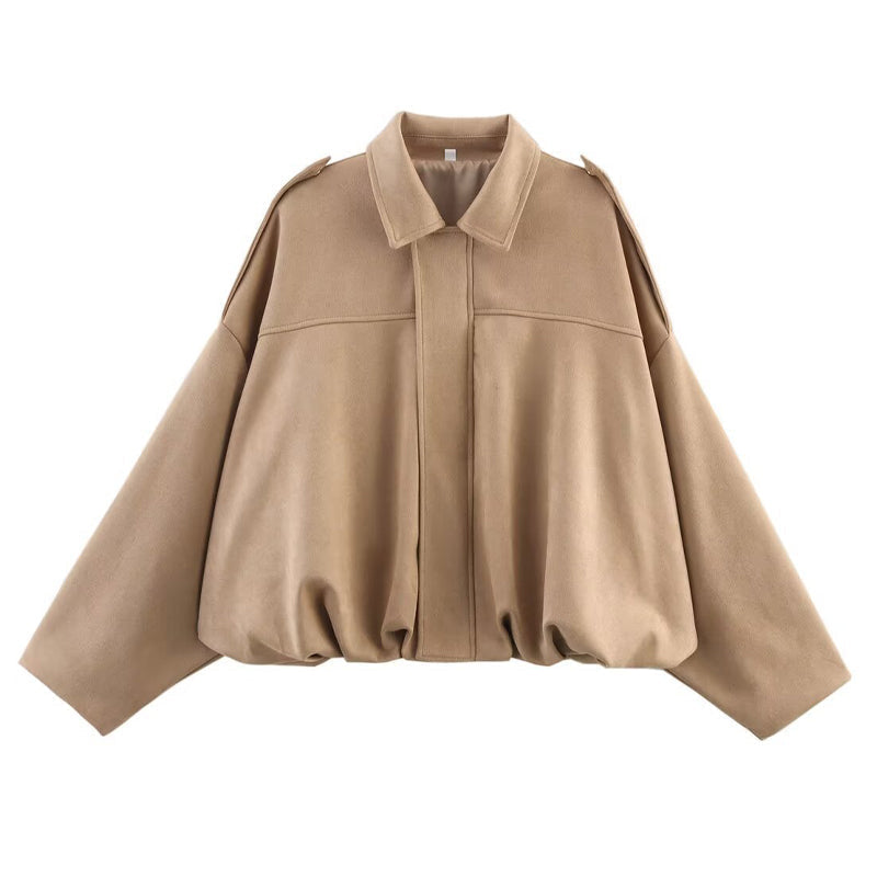Oversized Suède-Look Bomberjack-13