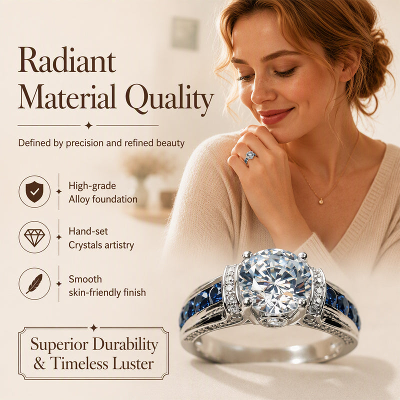 Elegante Geometrische Ring met Zirkonia-3