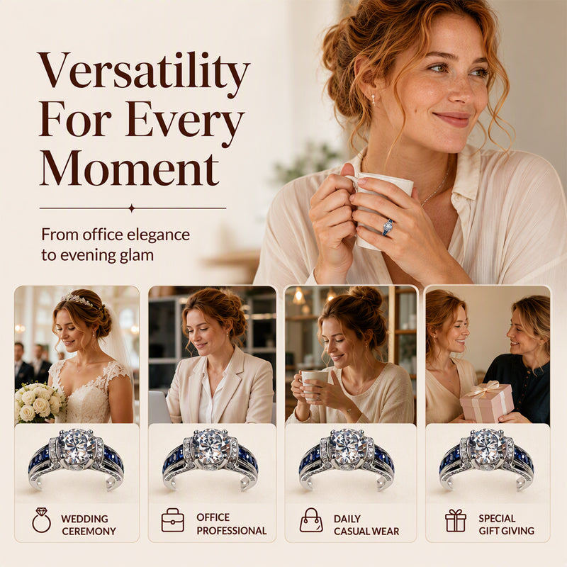 Elegante Geometrische Ring met Zirkonia-4
