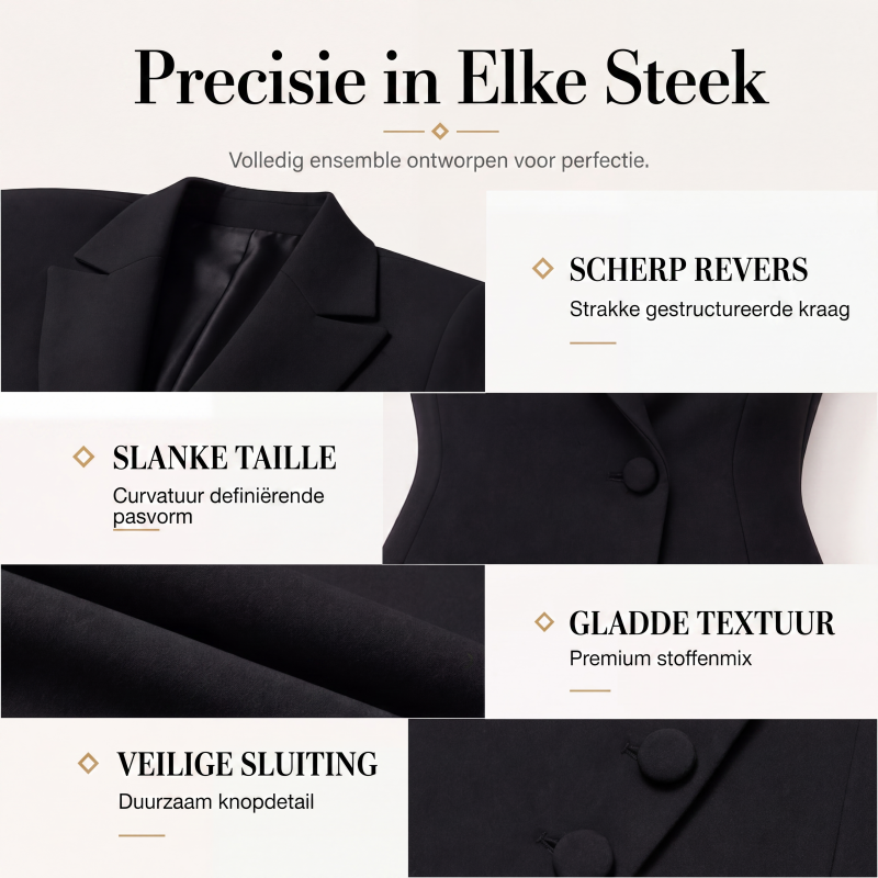 Elegante Blazerjurk met Getailleerde Pasvorm-1
