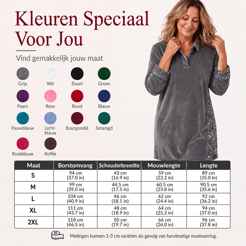 Fluwelen mini-jurk met pailletten details-5