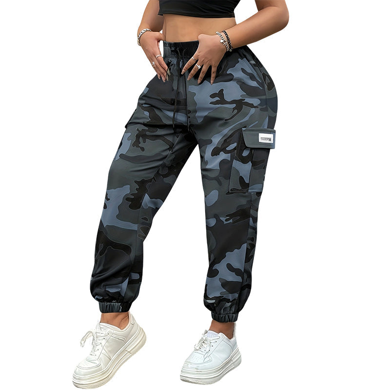 Camouflage cargo jogger met elastische taille-11