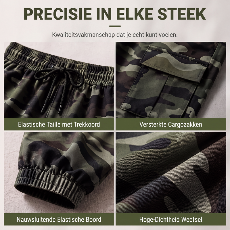 Camouflage cargo jogger met elastische taille-7