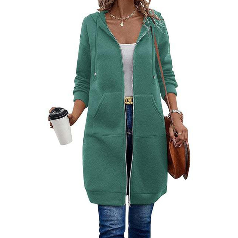 Casual Middellang Vest met Capuchon en Ritssluiting-20
