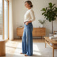High-Waist Jeans met Wijde Pijpen-3