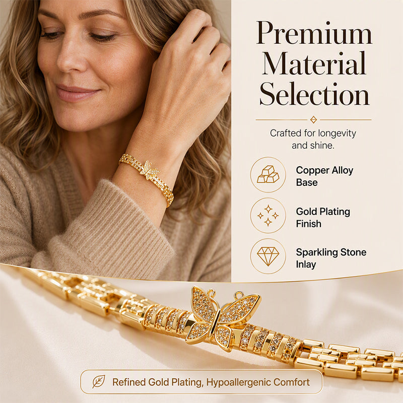 Elegante Gouden Armband met Vlinderdetail-3