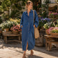 Women's Casual Loose Denim Shirt Dress