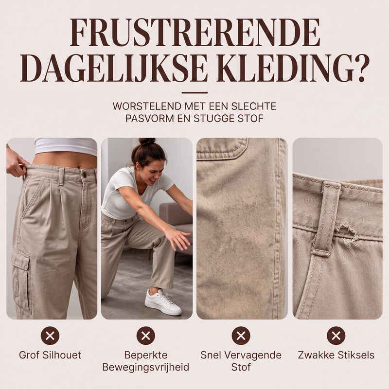 High-Waist Utility Broek met Rechte Pijpen-1