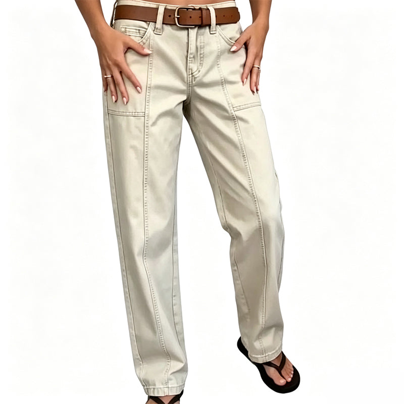 High-Waist Utility Broek met Rechte Pijpen-8