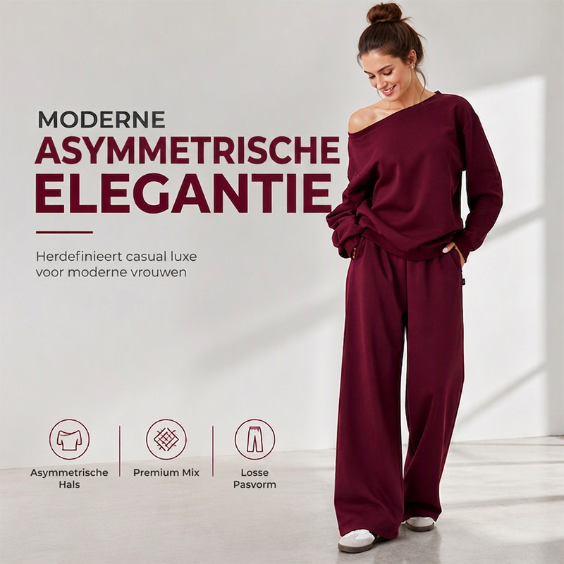 Asymmetrische Lounge Set met Wijde Pijpen