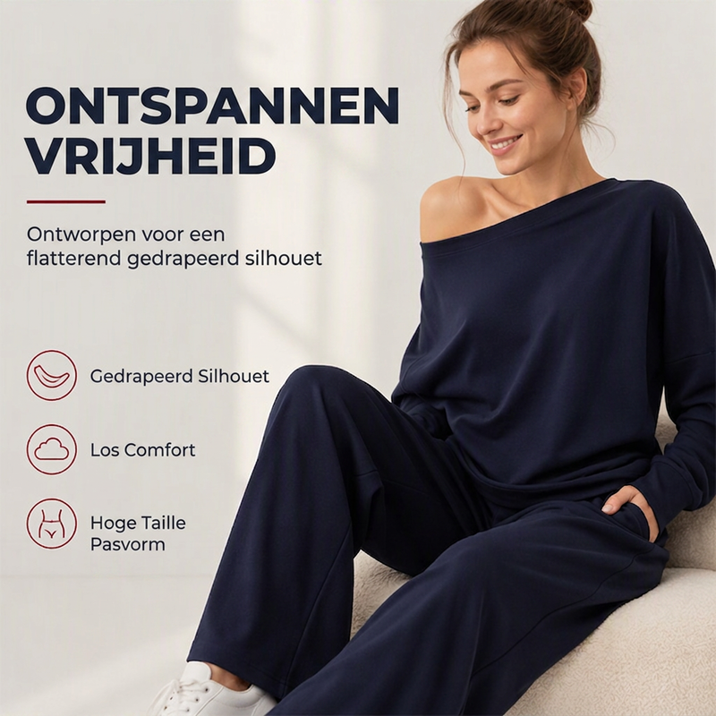 Asymmetrische Lounge Set met Wijde Pijpen-4