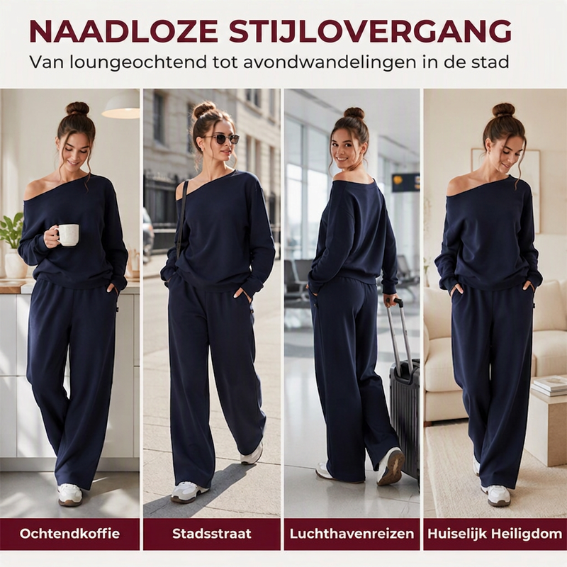 Asymmetrische Lounge Set met Wijde Pijpen-5