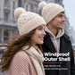 Unisex Winter Knit Beanie Hat with Pom
