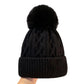Unisex Winter Knit Beanie Hat with Pom