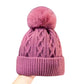 Unisex Winter Knit Beanie Hat with Pom