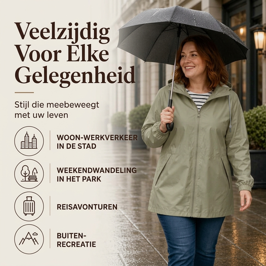 Lichtgewicht Regenjas met Capuchon