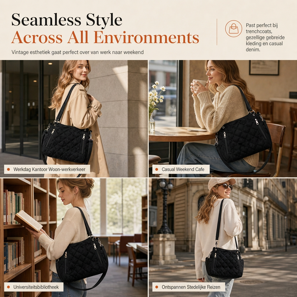 Retro Gewatteerde Corduroy Shopper-6