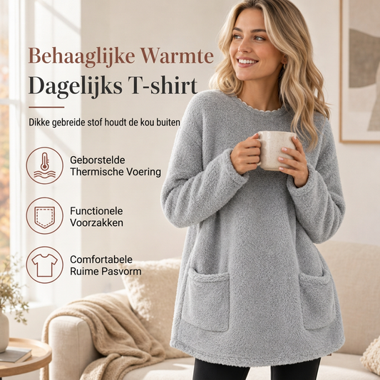 Zachte Fleece Trui met Voorzakken