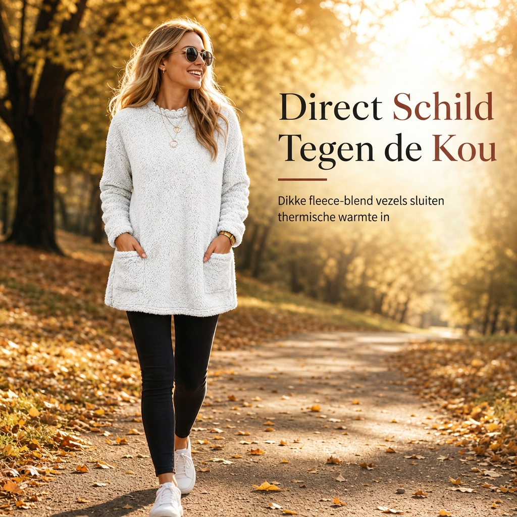 Zachte Fleece Trui met Voorzakken-2
