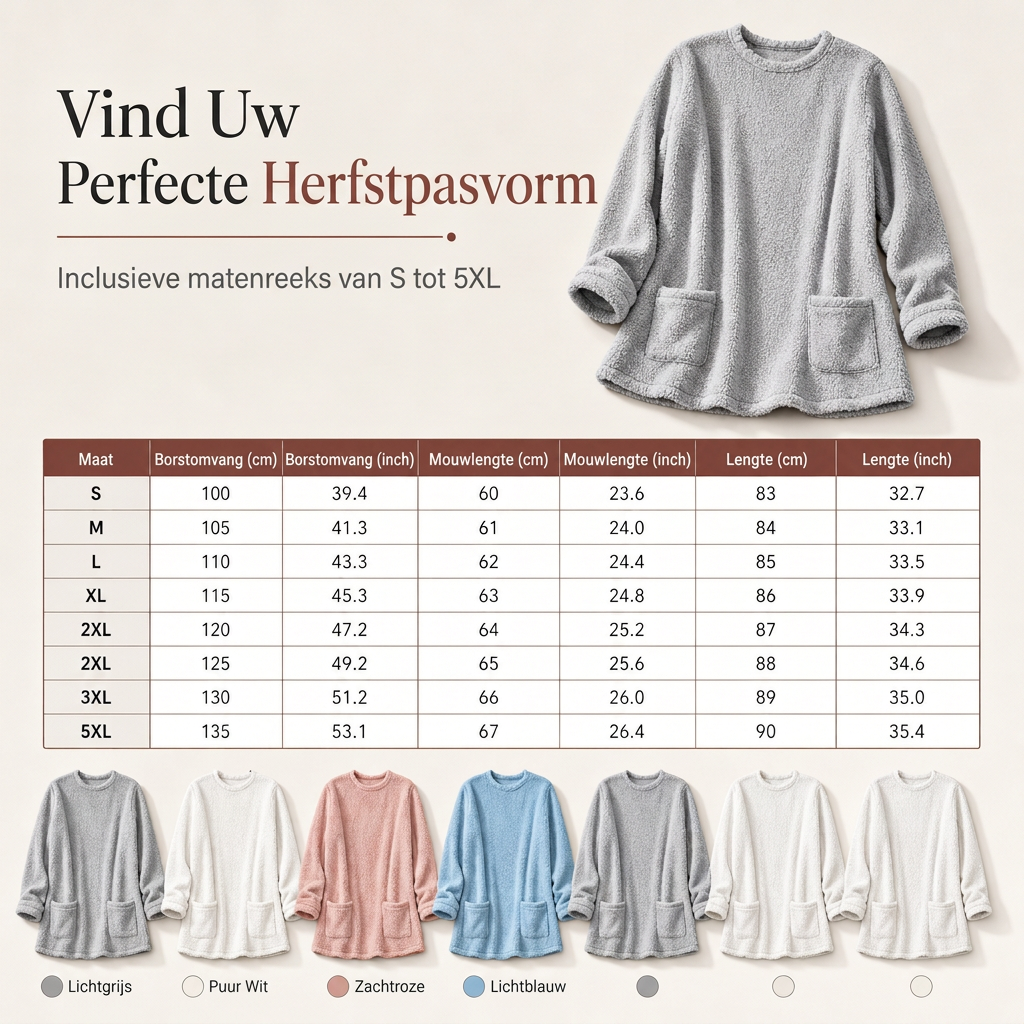 Zachte Fleece Trui met Voorzakken-5