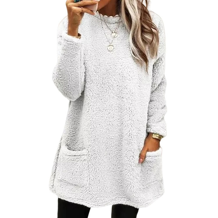 Zachte Fleece Trui met Voorzakken-9