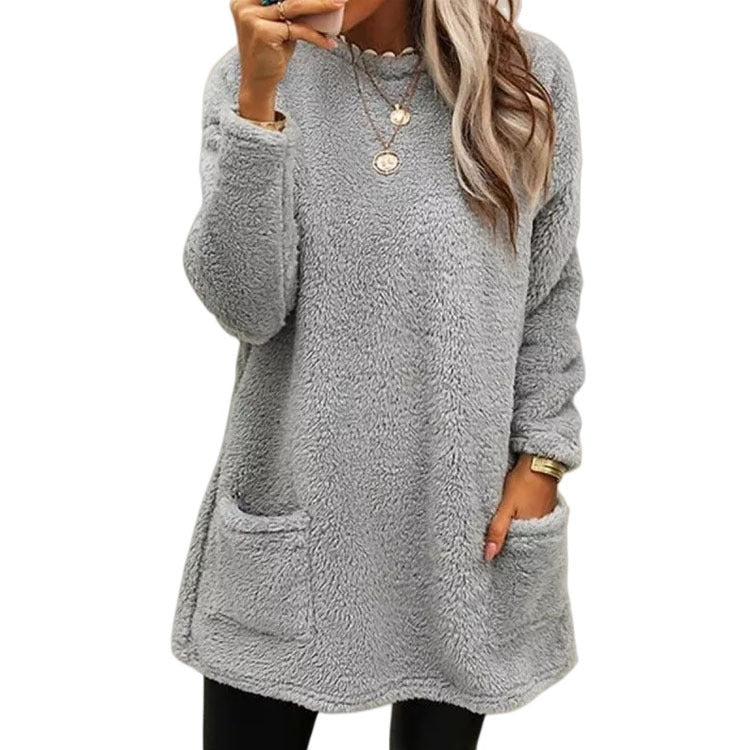 Zachte Fleece Trui met Voorzakken-8