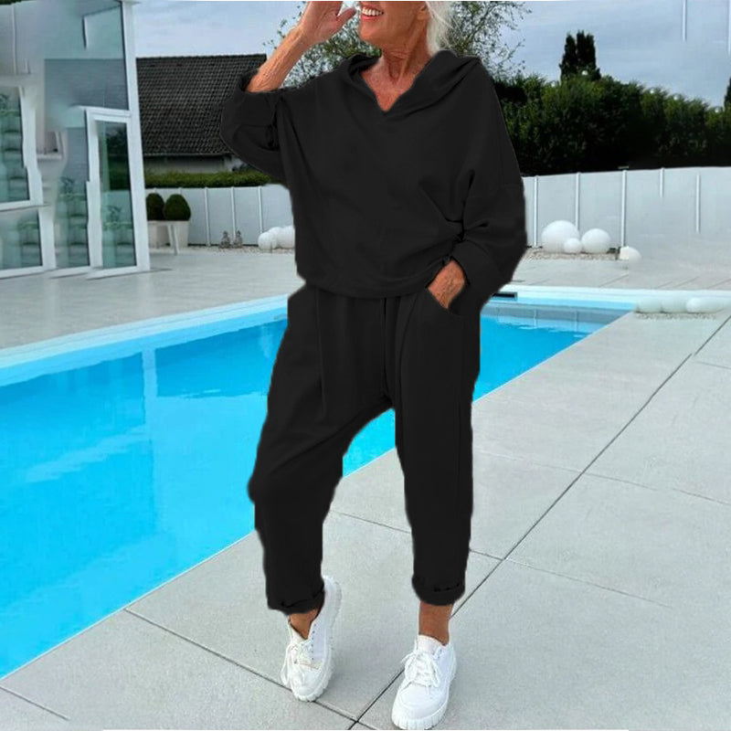 Casual 2-Delige Lounge Set met Capuchontop en Relaxte Broek-8