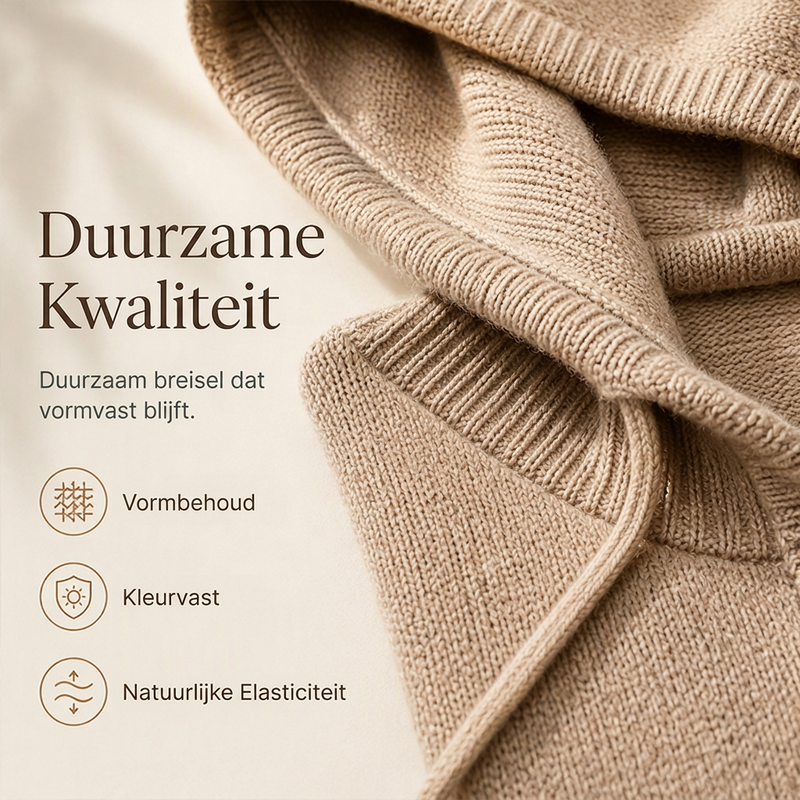 Oversized Gebreide Hoodie met Vintage Look-5