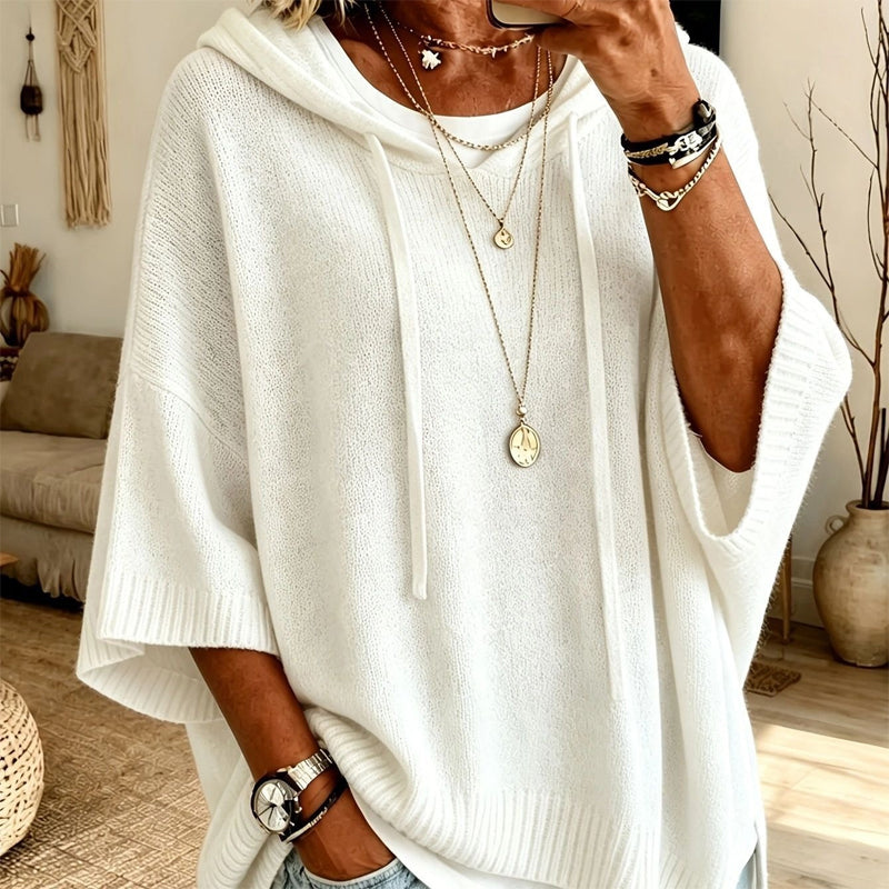 Oversized Gebreide Hoodie met Vintage Look-7