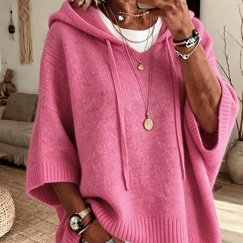 Oversized Gebreide Hoodie met Vintage Look-15