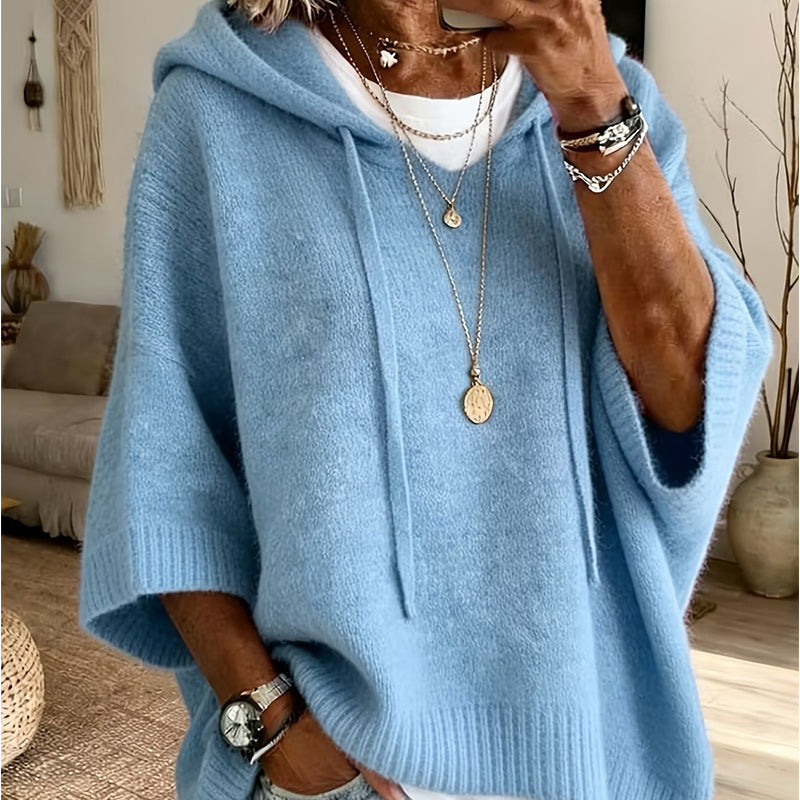 Oversized Gebreide Hoodie met Vintage Look-16