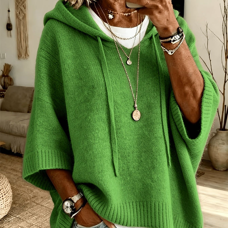 Oversized Gebreide Hoodie met Vintage Look-18