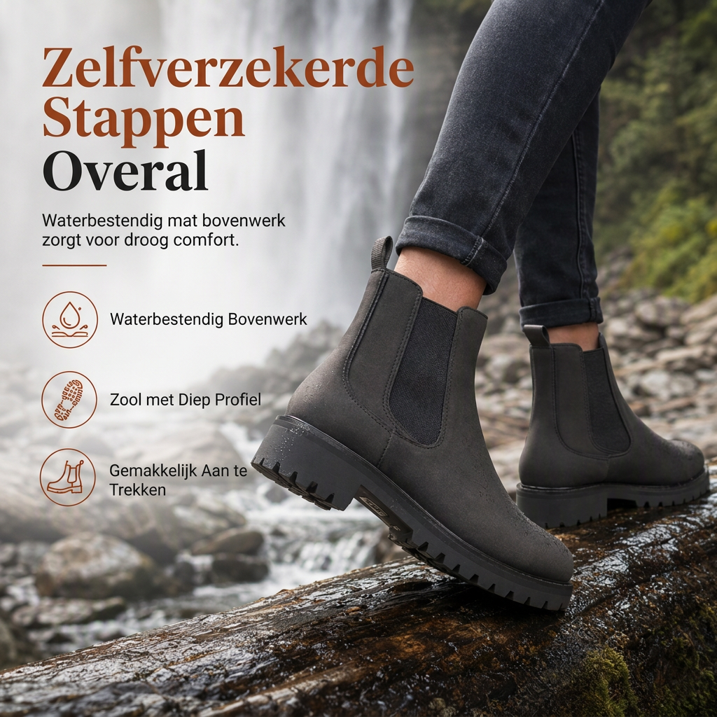 Waterbestendige Chelsea Boots met Profielzool