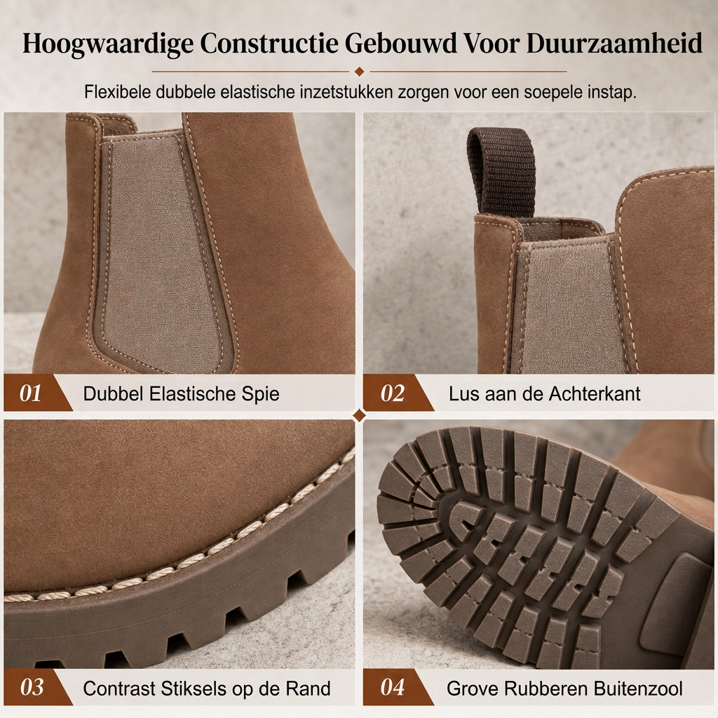 Waterbestendige Chelsea Boots met Profielzool-3