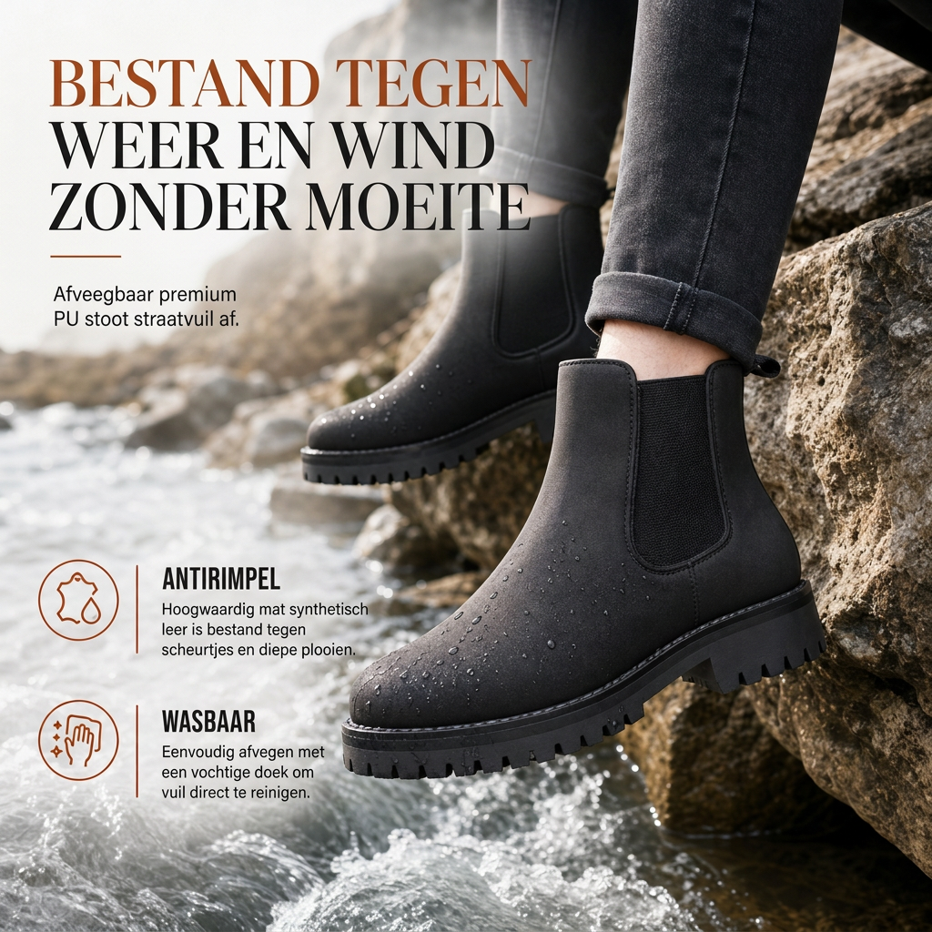 Waterbestendige Chelsea Boots met Profielzool-5